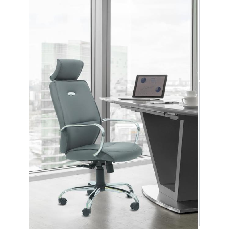 Chaise de bureau Oslo Gris- Base Noir Tunisie