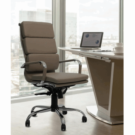 Chaise direction Tempo Base Chrome -Marron Tunisie