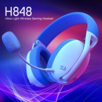 Micro Casque Gaming Redragon H848 Pro – Blanc & Bleu -H848-PRO-BL Tunisie