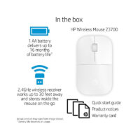 Souris Sans Fil Hp Z3700 – Blanc – V0L80AA Tunisie