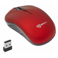 Souris Optique Sans Fil SBOX  – Rouge – WM-106R Tunisie
