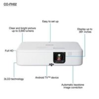 Vidéo Projecteur Epson CO-FH02 FULL HD 3LCD WIFI – Blanc – V11HA85040 Tunisie