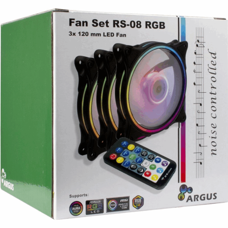 Ventilateur Argus RGB-FAN SET RS-08 Tunisie