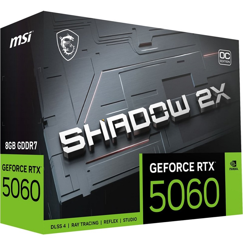 Carte Graphique MSI GeForce RTX 5060 8G SHADOW 2X OC BULK – 912-V537-110 Tunisie