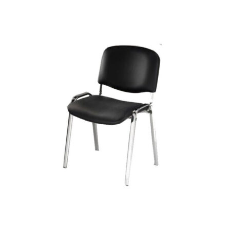 Chaise Attente ISO 1 Place Sans Accoudoirs Base Chrome -Noir Tunisie