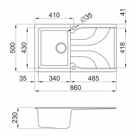Évier Graniteck Focus F.86W Blanc Tunisie