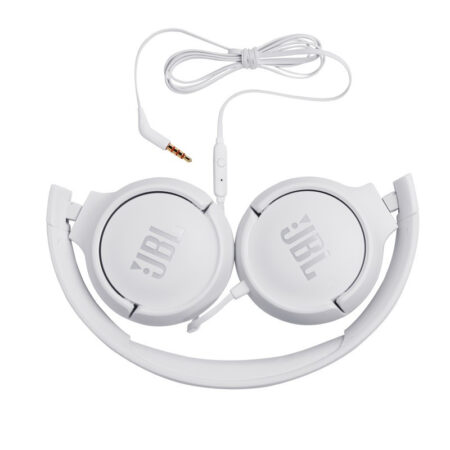 Micro Casque JBL T500 Filaire – Blanc Tunisie