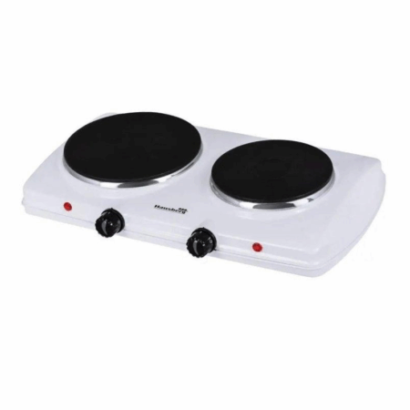 Plaque De Cuisson Électrique 2 Feux Hausberg 2500W HB-520AB Blanc Tunisie