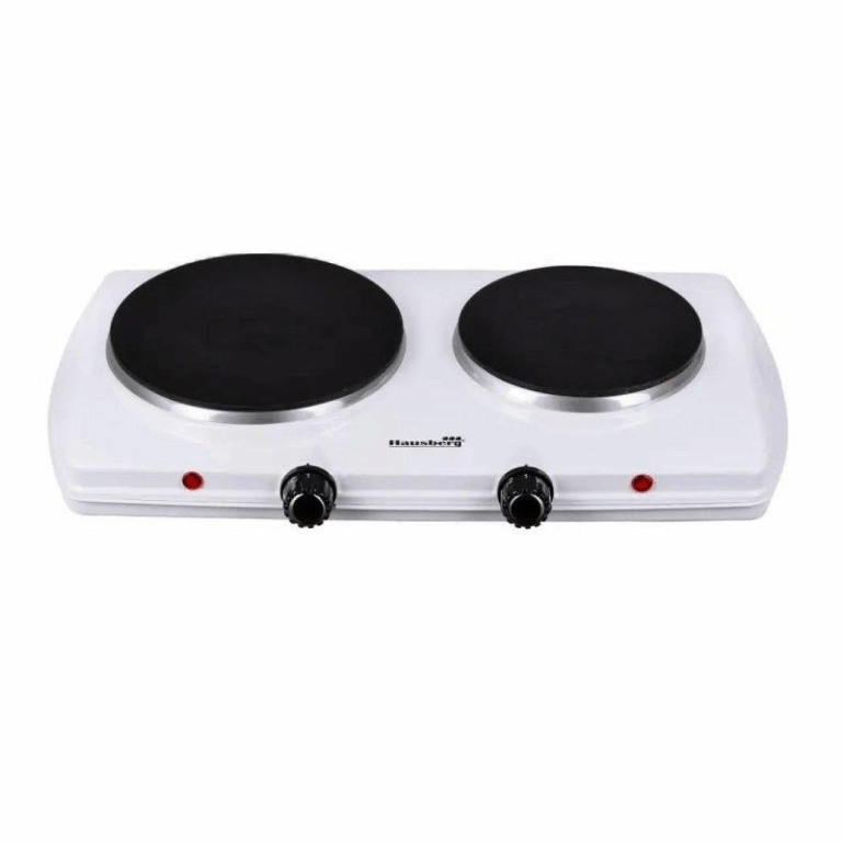 Plaque De Cuisson Électrique 2 Feux Hausberg 2500W HB-520AB Blanc Tunisie