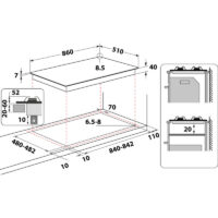 Plaque de Cuisson Whirlpool GMA9522IX 5 Feux 90 cm Inox Tunisie