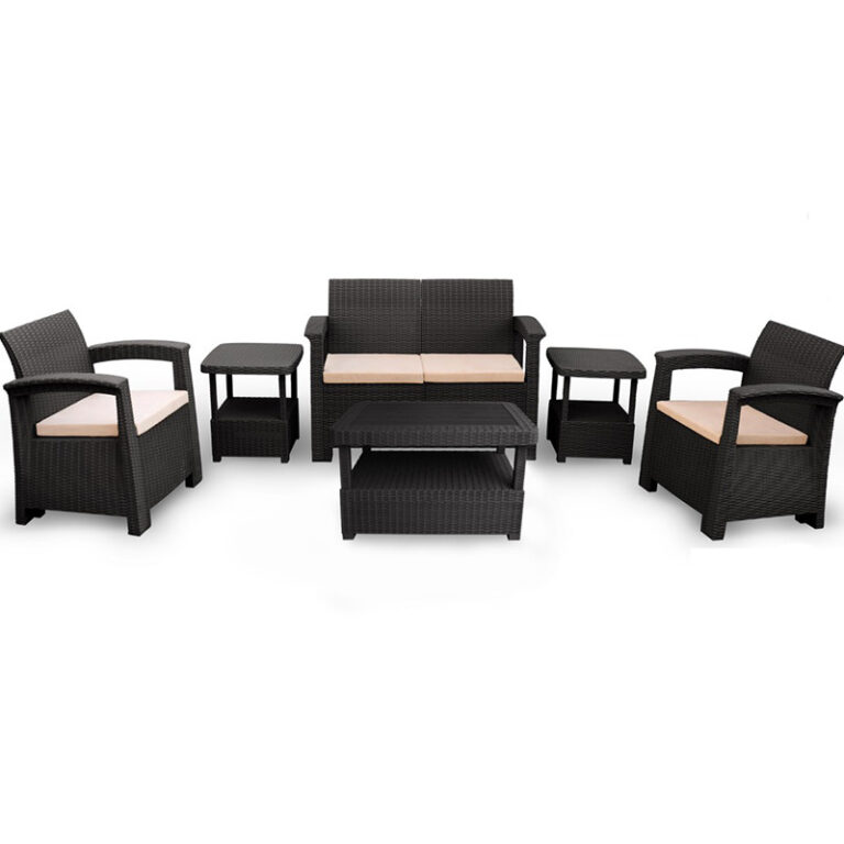 Salon De Jardin Syphax 4 Places Noir Tunisie