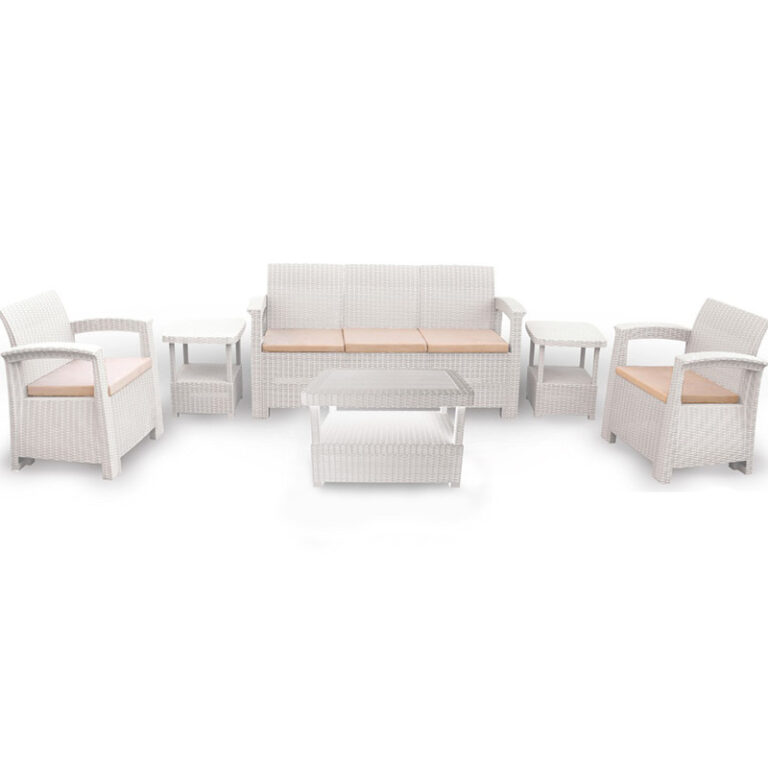 Salon De Jardin Syphax 5 Places Blanc Tunisie