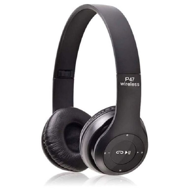 Casque Stéréo Sans Fil P47 Bluetooth – Noir – P47-NOIR Tunisie