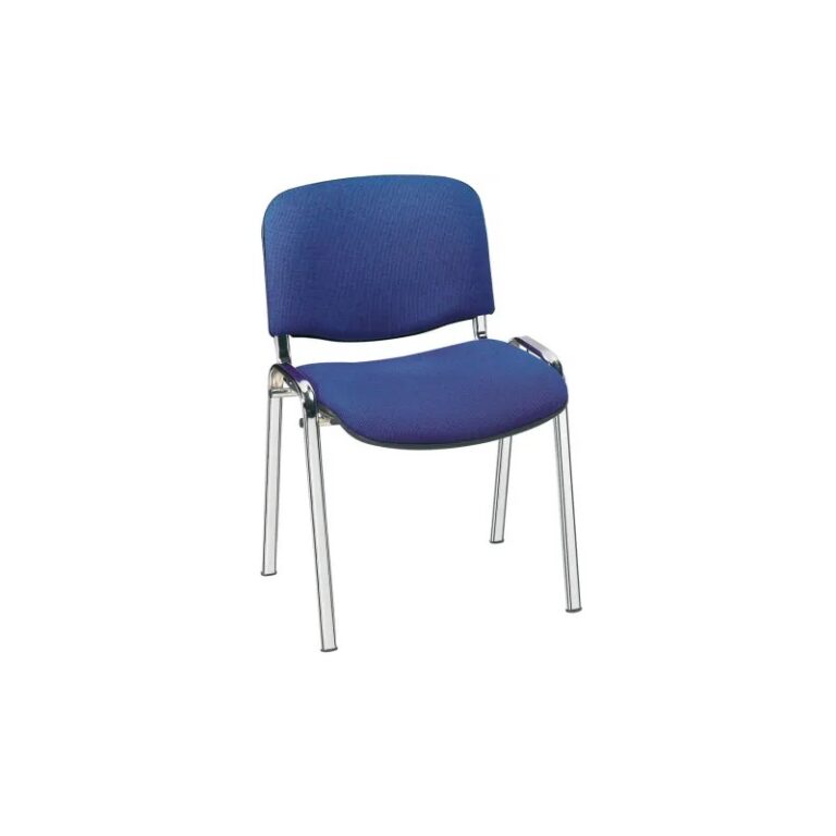 Chaise Attente ISO 1 Place Sans Accoudoirs Base Chrome – Bleu Tunisie