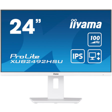 Ecran iiyama Prolite 24” IPS FULL HD 100Hz – Blanc – XUB2492HSU-W6 Tunisie