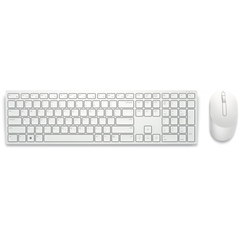 Ensemble Clavier Et Souris Sans Fil Dell  – Blanc – 580-AKFH Tunisie