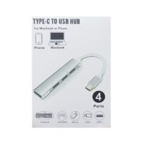 Hub 4 Ports Type C-809 Vers Usb -Blanc Tunisie