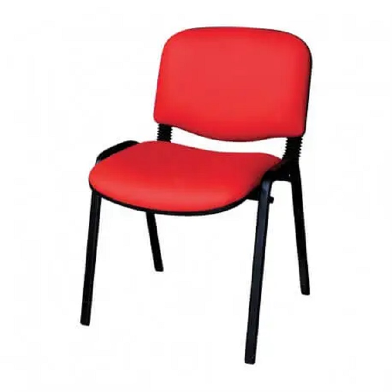 Chaise Attente ISO 1 Place Sans Accoudoirs Base Noir – Rouge Tunisie