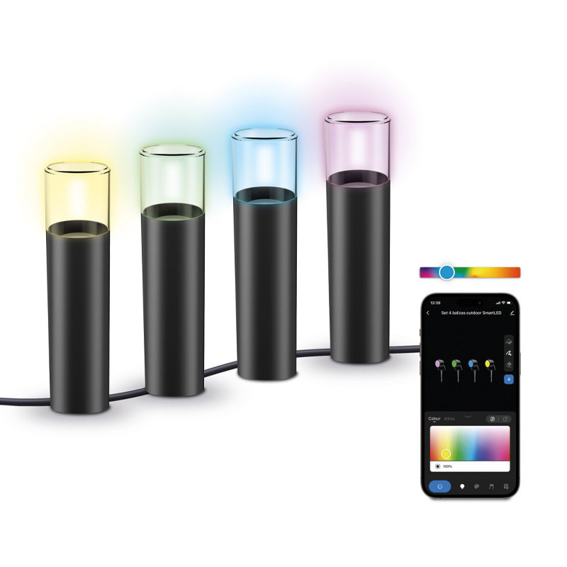 Lot de 4 Balises Extérieures Smart LED KSIX WiFi + APP 12W – BXOUTL2 Tunisie