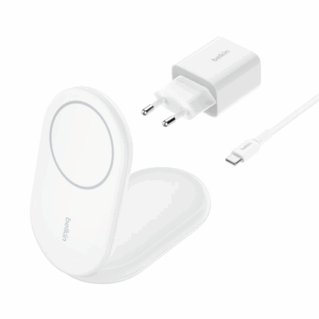Socle De Recharge Belkin Aimanté Et Pliable Avec Qi2 15 W – Blanc – WIB007vfwh Tunisie