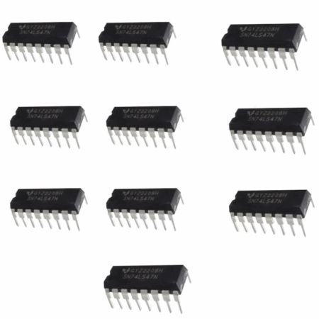 Lot de 10 pièces DIP IC 74LS47 BCD to 7-segment Decoder/Driver Tunisie