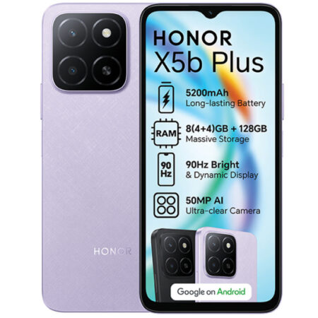 Smartphone Honor X5b Plus 4Go 128Go – Violet – HONOR-X5B+4/128-PL Tunisie