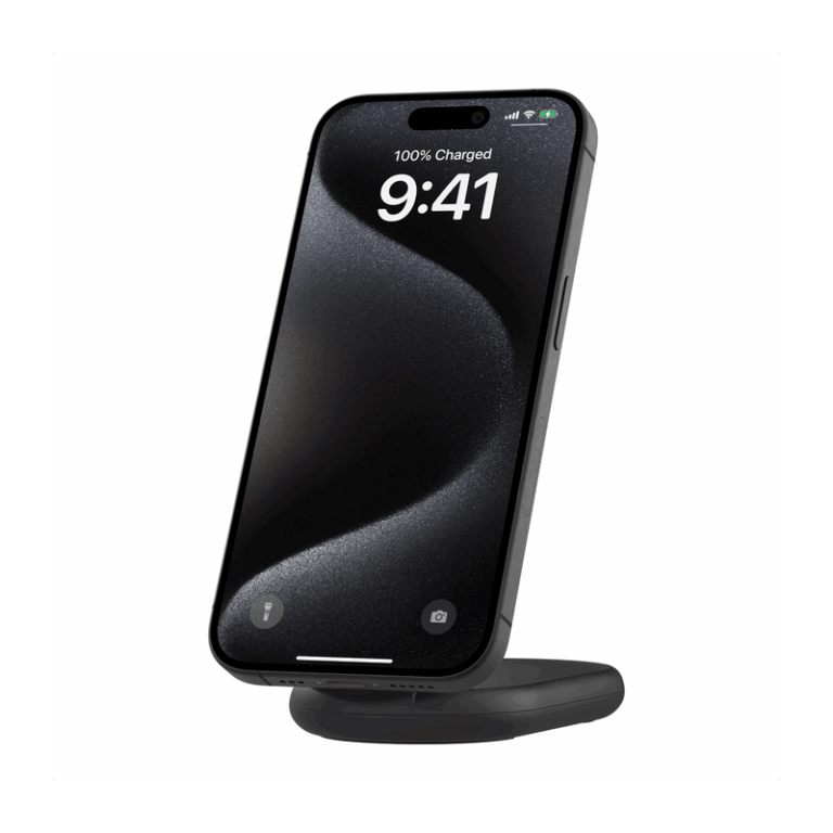 Socle De Recharge Belkin Aimanté Et Pliable Avec Qi2 15 W – Noir – WIB007vfBK Tunisie