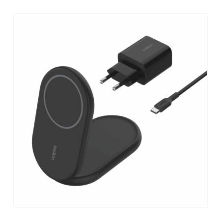 Socle De Recharge Belkin Aimanté Et Pliable Avec Qi2 15 W – Noir – WIB007vfBK Tunisie
