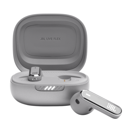 Écouteurs JBL Live Flex – Silver – JBLLIVEFLEXSVR Tunisie