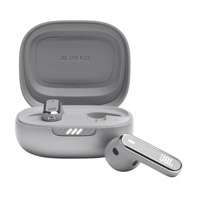 Écouteurs JBL Live Flex – Silver – JBLLIVEFLEXSVR Tunisie