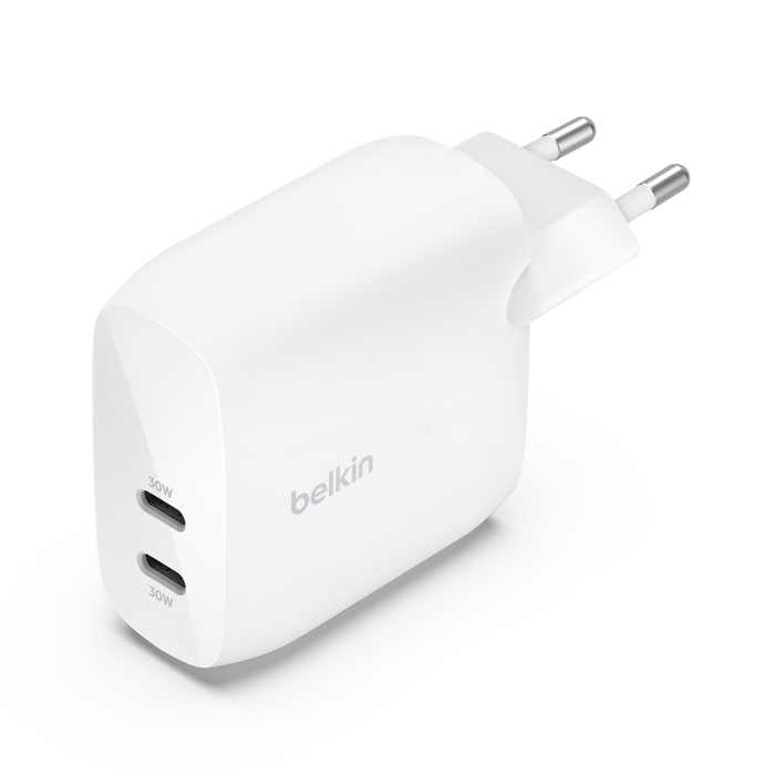 Double Chargeur belkin Mural Usb-c 30 W- Blanc -WCB010vfWHV Tunisie