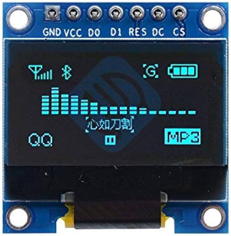 Afficheur OLED SSD1306 SSD1309 0.96 128X64 OLED I2C 7 Pins Bleu Tunisie