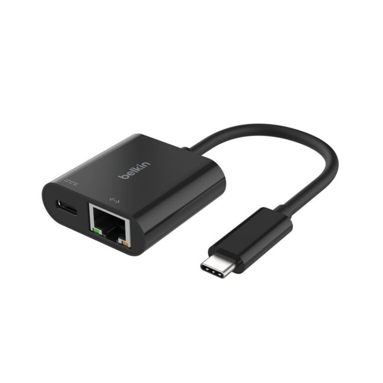 Adaptateur Belkin USB-C vers Ethernet + recharge 100 W Noir – INC019btBK Tunisie