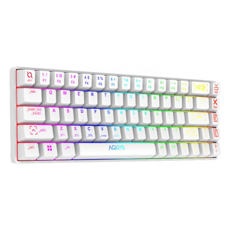 Clavier Gamer Mécanique Aqirys Mira 100% Anti-ghosting Rgb – Blanc Tunisie