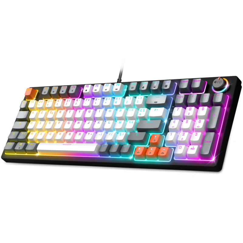 Clavier Mécanique SPIRIT OF GAMER XPERT K350MECA TKL RGB Blanc – CLA-XK350WT Tunisie
