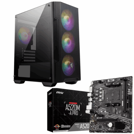 Pack Gamer Boîtier Msi Mag Forge M100a & Carte Mère Msi B450m-a Pro Max II -PK-M100a-B450m Tunisie