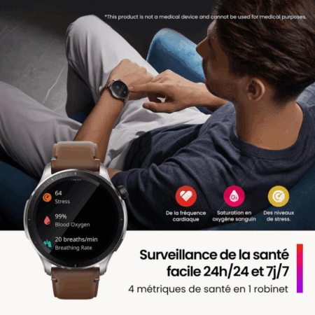Montre Connectée Amazfit Gtr 4 – Marron Tunisie