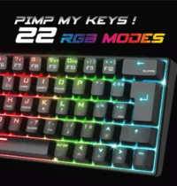 Clavier Sans Fil Mécanique Spirit of Gamer XPERT K200 DARK MECA RGB – Noir – CLA-XK200BK Tunisie