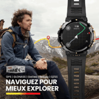 Montre Connectée Amazfit Trex 2 – Noir & Gold Tunisie