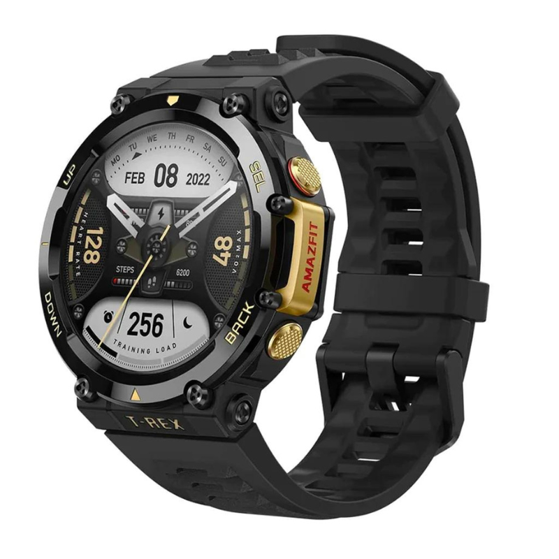 Montre Connectée Amazfit Trex 2 – Noir & Gold Tunisie