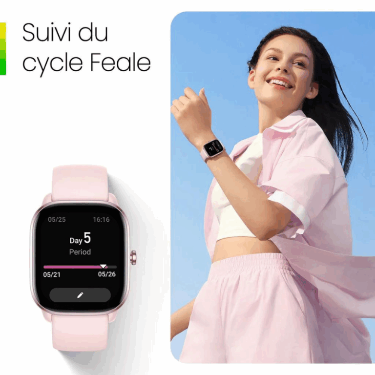 Montre Connectée Amazfit Gt4 Mini -Rose Tunisie