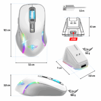Souris Gamer Sans Fil Spirit Of Gamer Elite M50 Rgb – Blanc – S-EM50WT Tunisie