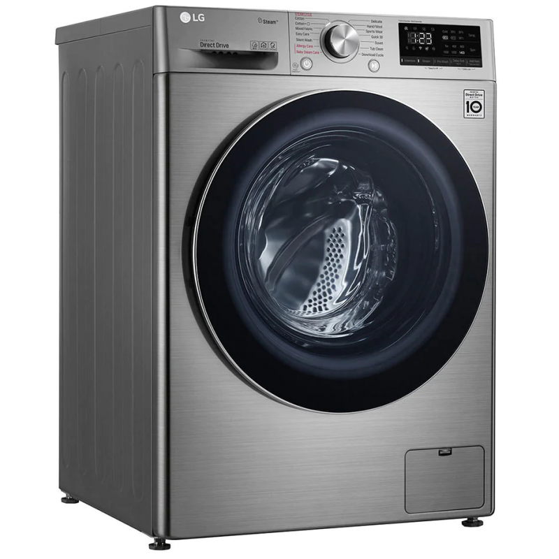 Machine à Laver Frontale LG Smart Inverter F4R5VYG2T 9 Kg Silver Tunisie