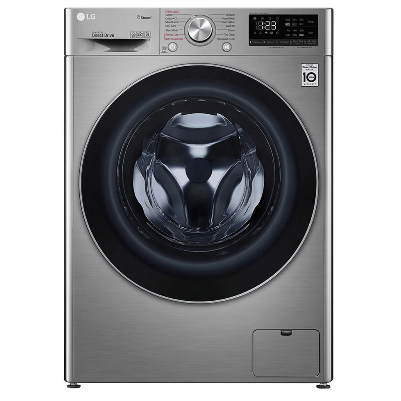 Machine à Laver Frontale LG Smart Inverter F4R5VYG2T 9 Kg Silver Tunisie