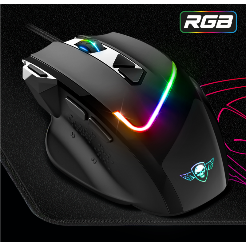 Pack Souris + Tapis Spirit of Gamer PRO-M3 RGB – Noir – S-PM3RGB Tunisie
