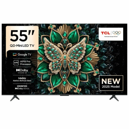 Téléviseur TCL 55C6K QLED Mini LED 4K Smart Google TV Noir Tunisie