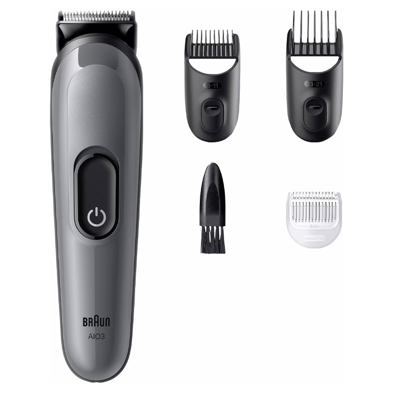 Tondeuse Multifonction Rechargeable 4 en 1 Braun AIO3500 Gris Tunisie
