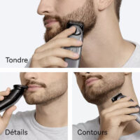 Tondeuse à Barbe Braun Rechargeable 4 en 1 Série 3 BT3560 Gris Tunisie