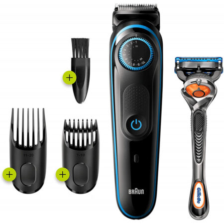 Tondeuse à Cheveux et Barbe Braun BT5240 Noir & Bleu Tunisie