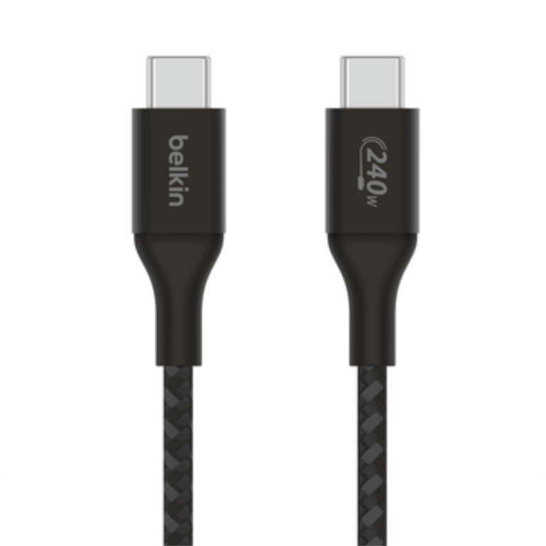 Câble De Charge Belkin Boost Charge 240w Usb-c Vers Usb-c 1m – Noir -cab015bt1mbk Tunisie